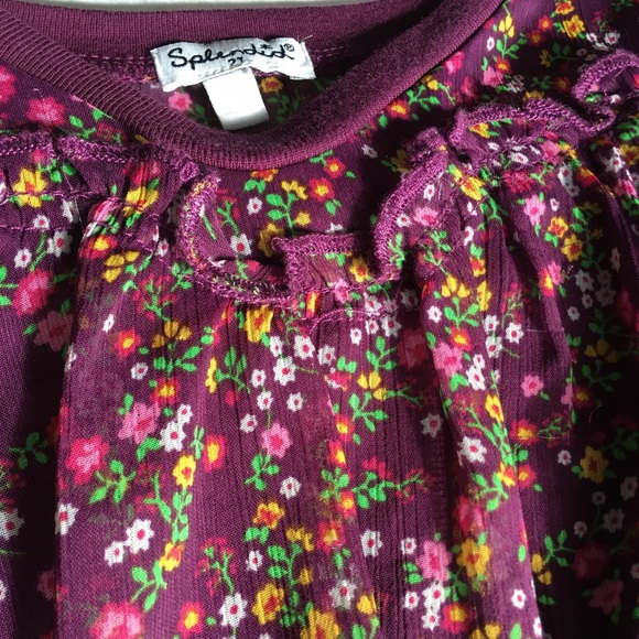 Splendid 2T Peplum Dress, Floral Print - Picture 2 of 2